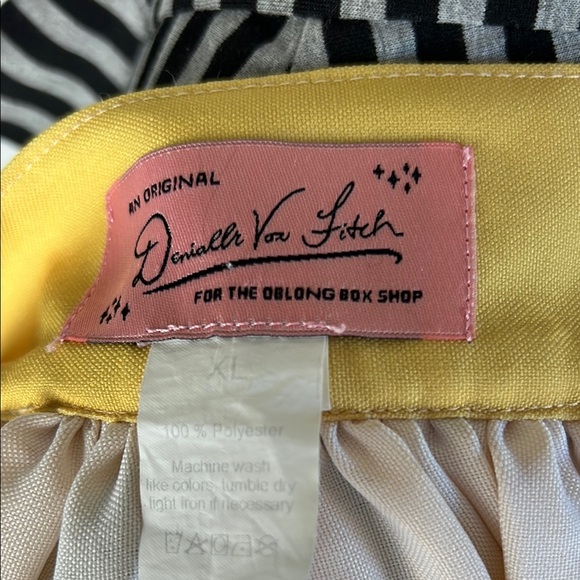 Pinup Yellow Tiki Cocktail Print Skirt XL from The Oblong Box Shop TOBS - Picture 10 of 12